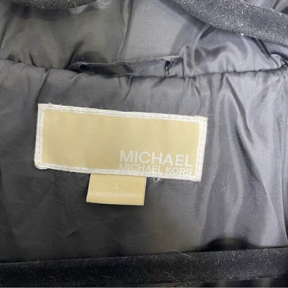 Michael Kors Long Puffer Faux Fur Hooded Jacket L - Picture 3 of 6
